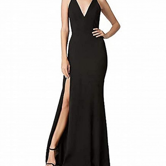 NEW WITH TAGS. Dress the Population Women's Iris Spaghetti Strap Long Dress. - Picture 2 of 2